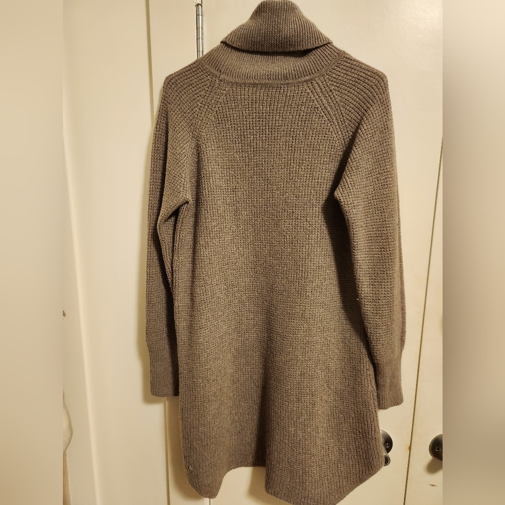 Taupe Wilfred Free Bianca Wool Turtleneck Sweater Dress - Picture 2 of 7
